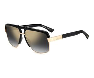 Dsquared2 D20084/S 2M2/FQ, Nero, Metal, Uomini occhiali da sole 61
