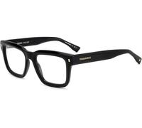 Dsquared2 Occhiali da vista D2 0090 807 Plastica Nero Squadrata Uomo