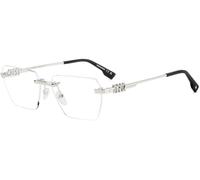 Dsquared2 Occhiali da vista D2 0102 C58 Montatura squadrata in metallo palladio 58 010