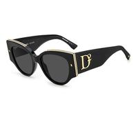 Dsquared2 Donna D2 0032/S 2M2/IR Occhiali da sole Acetato Nero/Oro Grigio Cat Eye