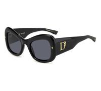 Dsquared2 Donna D2 0137/S 2M2/IR Occhiali da sole Acetato Nero/Oro Grigio Farfalla