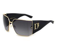 Dsquared2 Donna D2 0154/S 000/9O Occhiali da sole Metallo Oro Grigio Squadrata Normale Sfumato