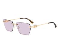 Dsquared2 Donna Dsquared2 D2 0102/S EYR/UR Occhiali da sole Metallo Oro Viola Geometrica Normale