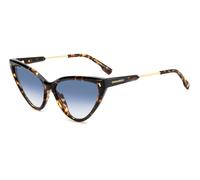 Dsquared2 Donna Dsquared2 D2 0134/S 086/08 Occhiali da sole Acetato Havana Azzurro Cat Eye Sfumato