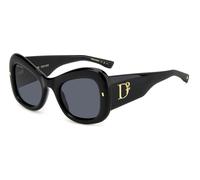 Dsquared2 Donna Dsquared2 D2 0137/S 2M2/IR Occhiali da sole Acetato Nero/Oro Grigio Farfalla