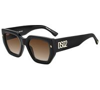 DSQUARED2 Dsq D2 0031/s 2M2/HA Black Gold Sunglasses Unisex Acetate, Standard, 53, 70