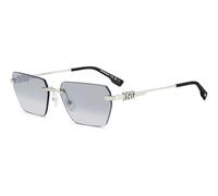 Dsquared2 Occhiali da Sole D2 0102/S 01008 Argento/Blu Sfumato Unisex 58/16/145