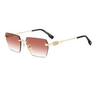 Dsquared2 Occhiali da Sole D2 0102/S J5G17 Oro/Rosa Sfumato Unisex 58/16/145