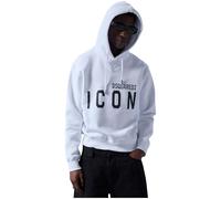 DSQUARED2 Felpa con cappuccio Cool Fit con Logo Be Icon Stampa Bianco, bianco, L