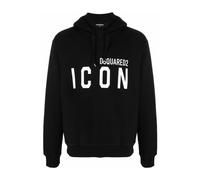 Dsquared2 - Felpa con Cappuccio Stampata Nera - - Sweatshirts & Hoodies - Uomo - Nero - S