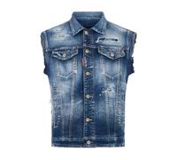 Dsquared2 - Gilet Classico Lavaggio Side By Side Medio - - Jackets - Uomo - Blu - S