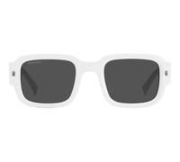 Dsquared2 Icon 0009/s Occhiali Da Sole Uomo Bianco Squadrato Grigio 50mm