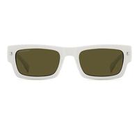 Dsquared2 Icon 0027/s Occhiali Da Sole Uomo Grigio Rettangolari Verde 55mm