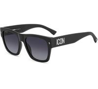 Dsquared2 Uomo Dsquared2 ICON 0004/S P5I/9O Occhiali da sole Acetato Nero-opaco Grigio Squadrata Sfumato