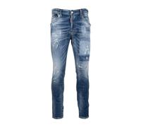 Dsquared2 - Jeans Uomo con Bottone e Patch in Pelle - - Jeans - Uomo - Blu - M