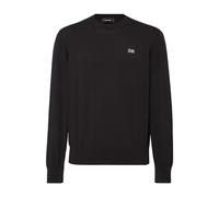 Dsquared2 - Magliette in Cotone Nera con Patch Logo - - Knitwear - Uomo - Nero - S