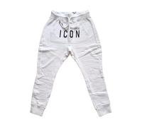 DSQUARED2 Pantaloni da Tuta Lungo Icon S79KA0001 Bianco (IT, Testo, XXL, Regular, Regular, Bianco)