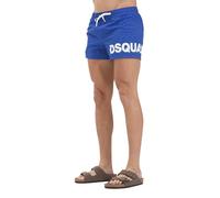 DSQUARED2 Shorts Mare Blu da Uomo con Logo all-Over 50