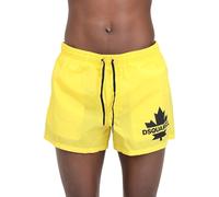 DSQUARED2 Shorts Mare Gialli da Uomo con Stampa Logo 50