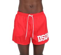 DSQUARED2 Shorts Mare Rossi da Uomo con Stampa Logo Laterale 46