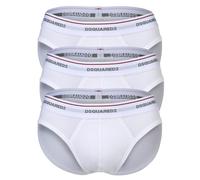 DSQUARED2 Slip Da Uomo, 3 Pezzi - 3-Pack Brief, Cotone Stretch, Logobund