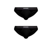 DSQUARED2 Slip Twin Pack Brief DCX200070 (IT, Testo, XL, Regular, Regular, 001 - Nero)