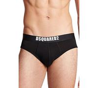 DSQUARED2 Slip Uomo Nero Set da Due Slip con girovita logato
