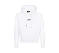 Dsquared2, ,Sweatshirts & Hoodies ,Uomo ,Bianco ,2XL Mini Icon Felpa con Cappuccio