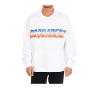 Dsquared2, ,Sweatshirts & Hoodies ,Uomo ,Bianco ,L Felpa a maniche lunghe con logo stampato