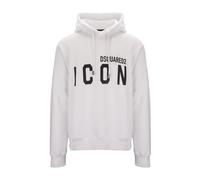Felpa Uomo Dsquared2 icon cool s79gu0003 966 hoodie Bianco, Nero L