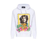 Dsquared2, ,Sweatshirts & Hoodies ,Uomo ,Bianco ,S Felpa con Cappuccio Stampata - Design alla Moda