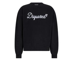 Dsquared2, ,Sweatshirts & Hoodies ,Uomo ,Nero ,M D2 Signature Relax Fit Crewneck