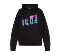 Dsquared2, ,Sweatshirts & Hoodies ,Uomo ,Nero ,S Felpa con cappuccio in cotone