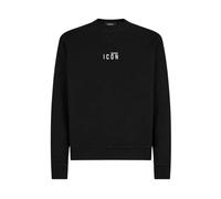 Dsquared2, ,Sweatshirts & Hoodies ,Uomo ,Nero ,S Mini Icon Felpa Girocollo