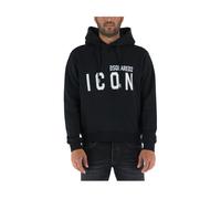 Dsquared2, ,Sweatshirts & Hoodies ,Uomo ,Nero ,XL Be Icon Cool Felpa