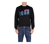 Dsquared2, ,Sweatshirts & Hoodies ,Uomo ,Nero ,XL Felpa Nera in Cotone con Logo Pixelato