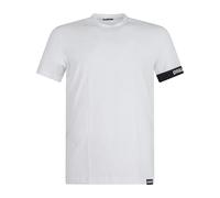 Dsquared2 - T-shirt bianca Urban manica corta con banda logo sulla manica per uo