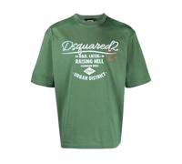 Dsquared2 - T-shirt girocollo con logo stampato - - Tops - Uomo - Verde - M