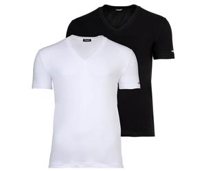 DSQUARED2 T-Shirt Uomo, 2 Pezzi, Scollo A V, Twin Pack