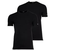 DSQUARED2 T-Shirt Uomo Twin-Pack 2er Confezione Girocollo Cotone Nero/ Bianco