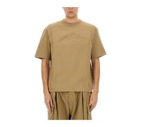 Dsquared2, ,Tops ,Uomo ,Beige ,M Icon New Generation Loose Fit Embossed T-Shirt