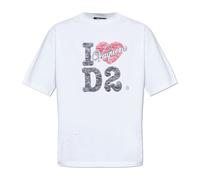 Dsquared2, ,Tops ,Uomo ,Bianco ,2XL X Vaquera T-Shirt