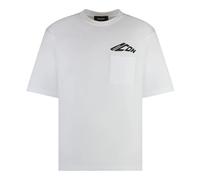 Dsquared2, ,Tops ,Uomo ,Bianco ,S Icon New Generation Loose Fit Pocket T-Shirt