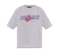 Dsquared2, ,Tops ,Uomo ,Grigio ,L T-shirt con logo