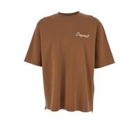 Dsquared2, ,Tops ,Uomo ,Marrone ,S T-shirt con logo ricamato