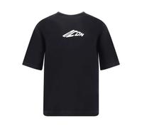 Dsquared2, ,Tops ,Uomo ,Nero ,L T-shirt in Cotone con Motivo Monocromatico