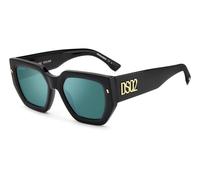 Dsquared2 Uomo D2 0031/S ETJ/MT Occhiali da sole Acetato Nero Multicolore Geometrica Specchiato