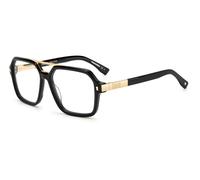 Dsquared2 Occhiali da vista uomo D2 0035 C55 2M2 Acetato nero squadrati 55