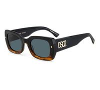 Dsquared2 Uomo Dsquared2 D2 0061/S EX4/KU Occhiali da sole Acetato Marrone Blu Geometrica