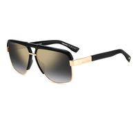 Dsquared2 Uomo Dsquared2 D2 0084/S 2M2/FQ Occhiali da sole Metallo Nero/Oro Argento Squadrata Specchiate Sfumato